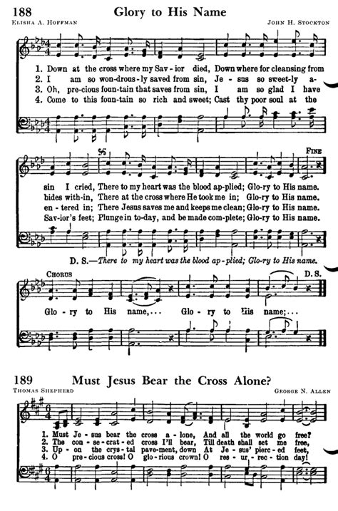 Favorite Hymns of Praise 189. Must Jesus bear the cross alone | Hymnary.org