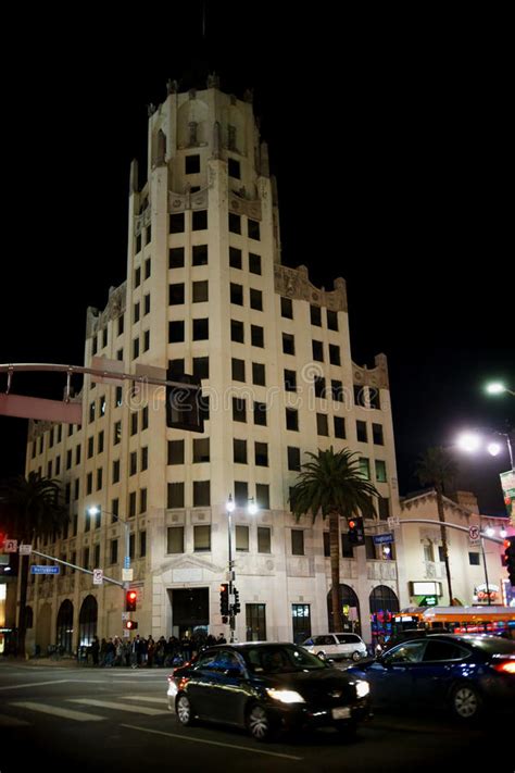 Hollywood Boulevard at Night Editorial Photo - Image of tourists, crowd ...