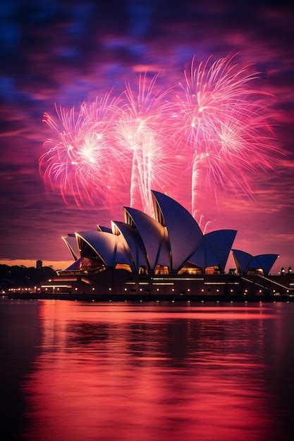 Premium AI Image | fireworks over sydney harbour bridge and sydney ...