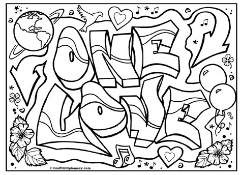 Graffiti Words Coloring Pages at GetDrawings | Free download