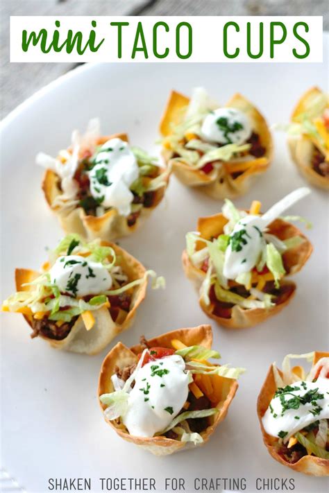 Mini Taco Cups - A Quick & Easy Appetizer - The Crafting Chicks