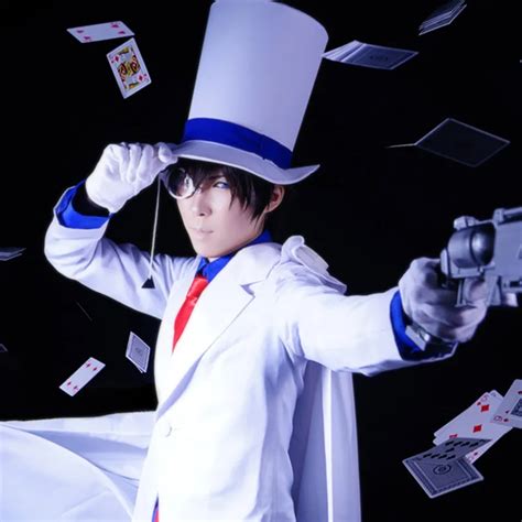 Anime DETECTIVE CONAN 7/lot Magic Kaito Kid the Phantom Thief Uniforms Cosplay Costume|Anime ...