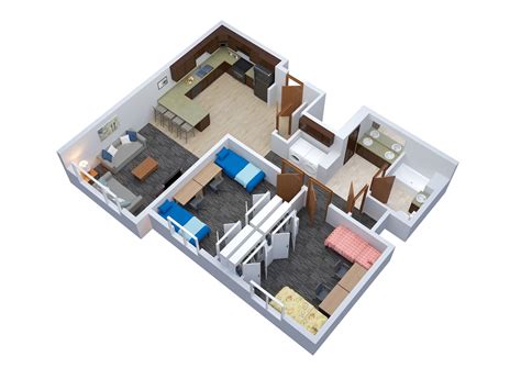 Bird's-Eye View 3D Floor Plans by The 2D3D Floor Plan Company - Architizer