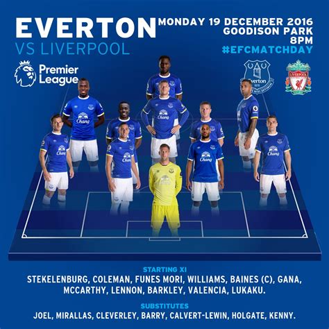 Starting XI vs Liverpool : r/Everton