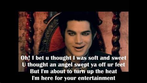 Adam Lambert For Your Entertainment lyrics - YouTube