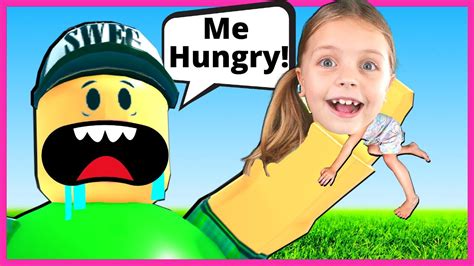 KiN TiN ESCAPE THE RESTAURANT OBBY FROM THE GIANT! GiANT FOOD (ROBLOX ...