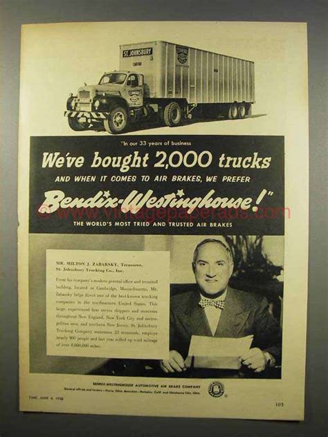 1956 Bendix-Westinghouse Air Brakes Ad - 2,000 Trucks-BM0753