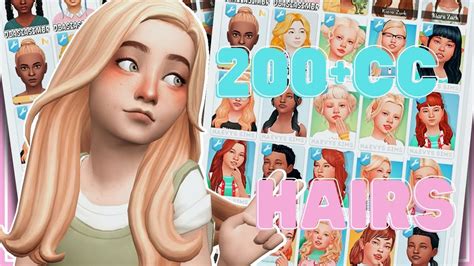 Over 200+ Children CC HAIRS you NEED | The Sims 4 (maxis match + Links) - YouTube