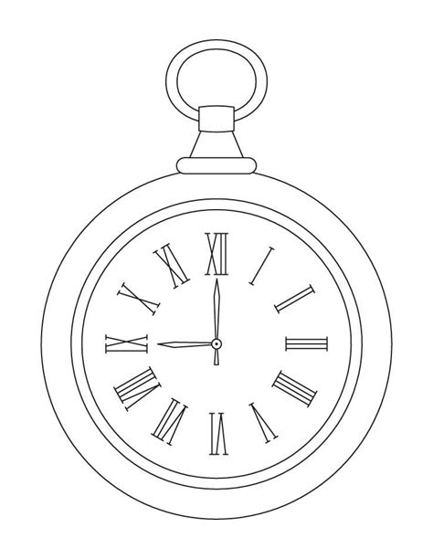 Pocket clock | Clock drawings, Pocket watch drawing, Clock