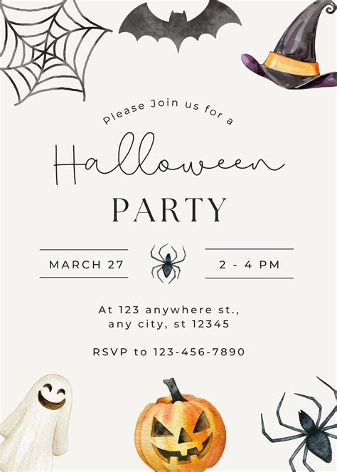 Free Printable Halloween Party Invitations For Adults