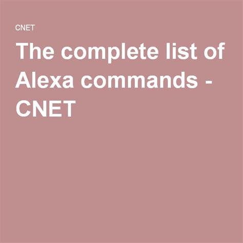 The complete list of Alexa commands - CNET Apple Virtual Assistant ...