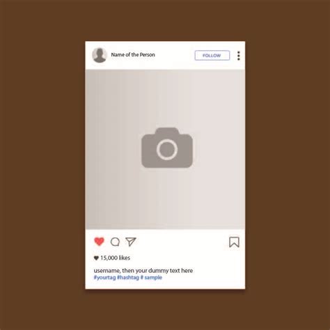 Instagram UI Screen Template Design Free Vector Download