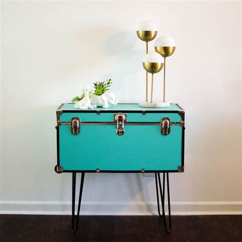 DIY Trunk Table- a mid-century modern pin leg table DIY | Trunk table, Shabby chic coffee table ...