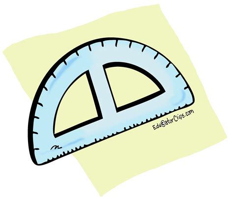 Half circle protractor for measuring angles line art vector icon - Clip Art Library