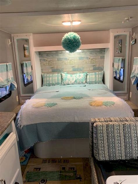 33 of the Best RV Bedroom Ideas - 33DECOR | Camper decor, Camper renovation, Diy camper remodel