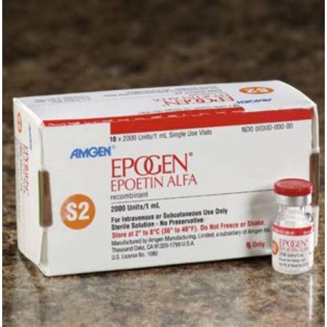 Epogen Anemia Treatment Agent Epoetin Alfa 3,000 U / mL Injection Single Dose Vial 1 Ml