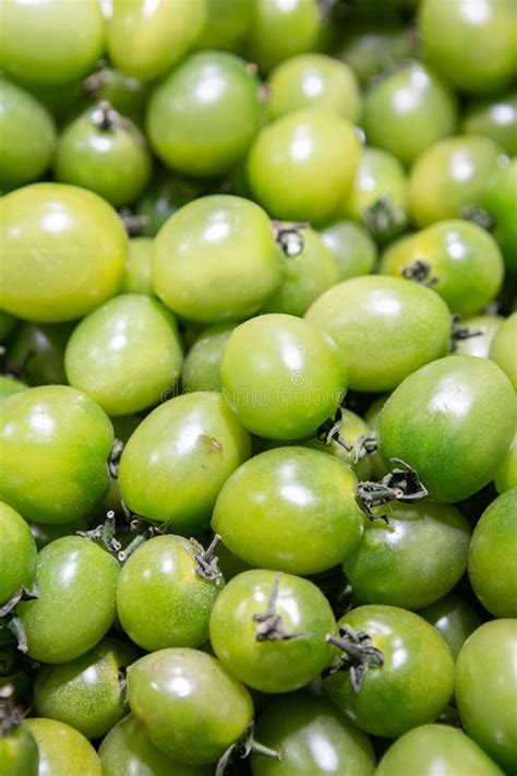 Fresh Green Cherry Tomatoes in a Supermarket Stock Photo - Image of ...