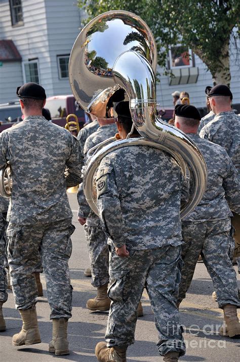 Tuba Player in a Army Marching Band Photograph by Gary Whitton - Fine Art America