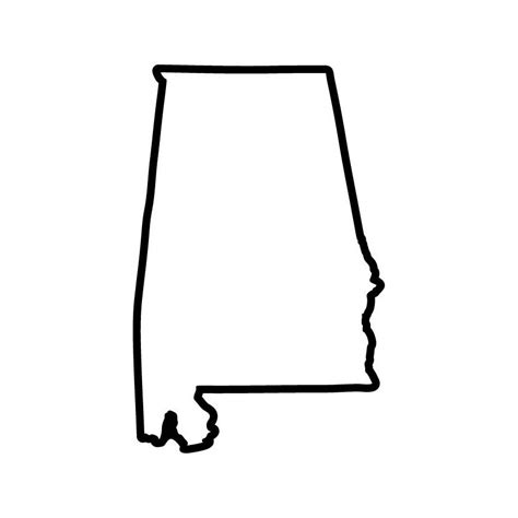 Alabama State Outline INSTANT DOWNLOAD 1 Vector .eps .dxf - Etsy