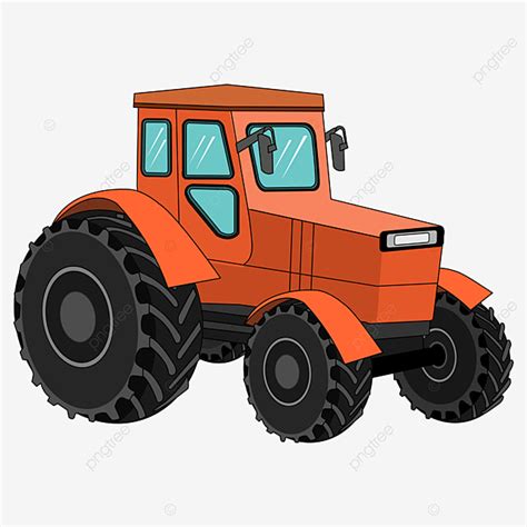 Orange Tractor Clipart Transparent Background, Orange Tractor Clip Art, Tractor Clipart, Tractor ...