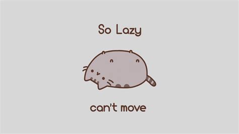 Wallpaper Pusheen, Lazy, Cat, Memes, Humor, Minimalism Funny Cat Wallpaper, Chibi Wallpaper ...
