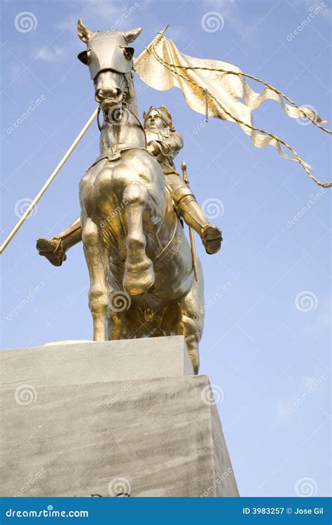 Joan of Arc Statue 2 stock image. Image of golden, christian - 3983257