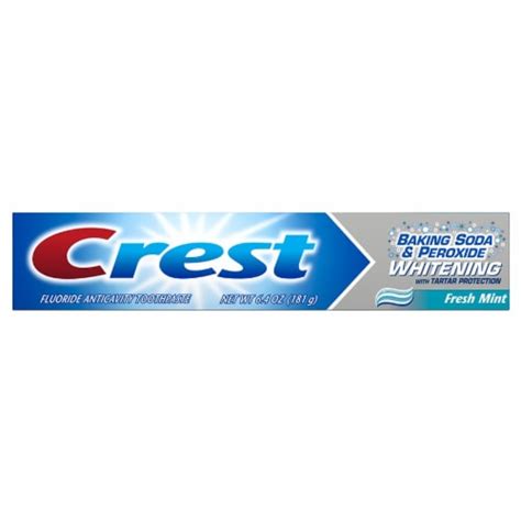 Crest Baking Soda & Peroxide Whitening Fresh Mint Toothpaste, 6.4 oz - Kroger