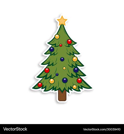 Decorated christmas tree Royalty Free Vector Image