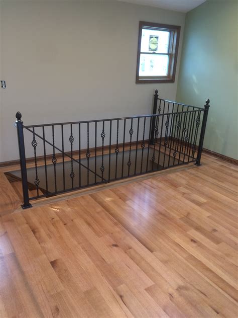 Interior wrought iron railing living room - Schultz Ornamental Iron