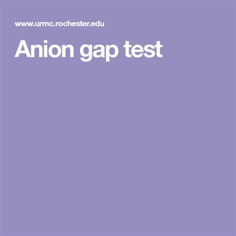 Understanding The Anion Gap Blood Test Results Hrf