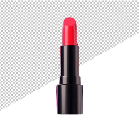 Premium PSD | A red lipstick with a black top that says red lipstick