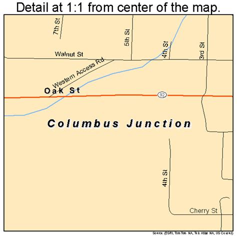 Columbus Junction Iowa Street Map 1915420