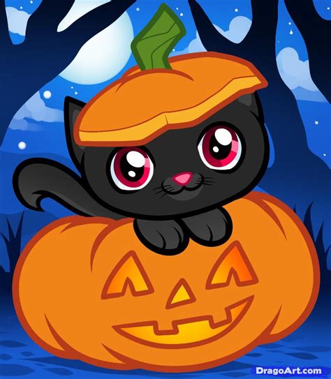 30+ Cute Halloween Pumpkin Drawing – ZYHOMY