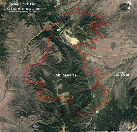 Maps of Spring Creek Fire, July 3, 2018 - Wildfire Today