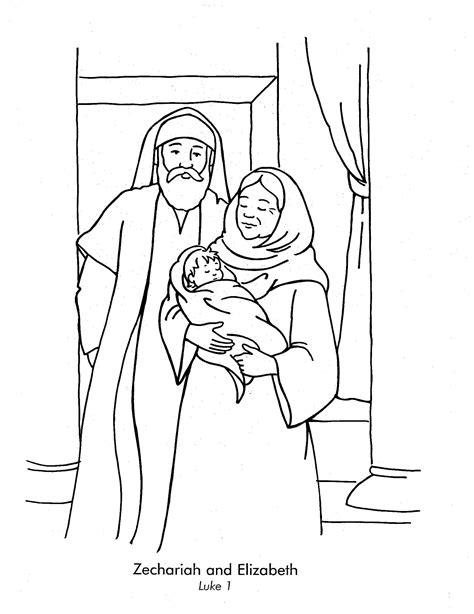 Zechariah And Elizabeth Coloring Page at GetDrawings | Free download