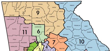 Georgia State Senate District Map - Printable Map