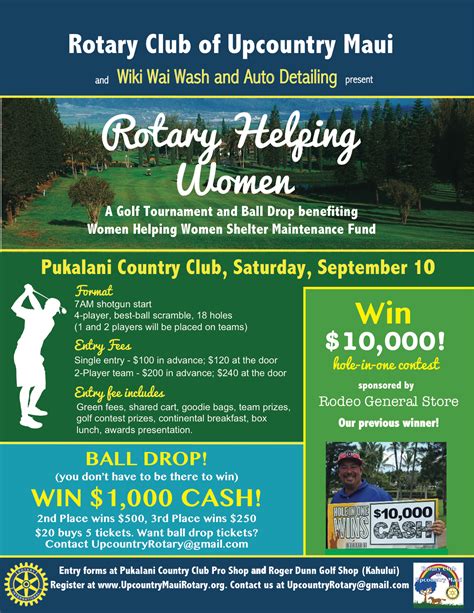 Upcountry Rotary to Hold Golf Tournament & Ball Drop Fundraiser : Maui Now