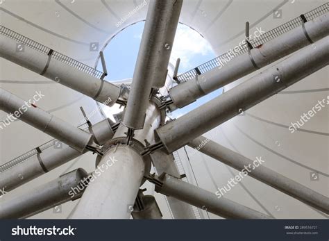 Canvas Roof ,Fabric Tensile Roof Structure With Skylight Background, Steel Structure Stock Photo ...