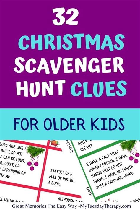 16 Fun Christmas Party Games for Family | Christmas scavenger hunt, Scavenger hunt clues, Fun ...