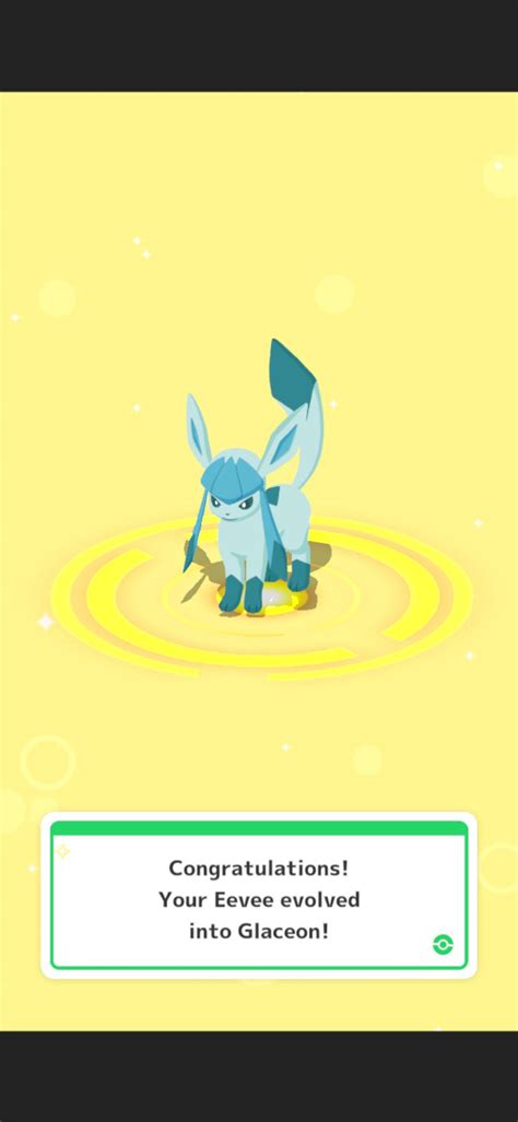 Evolved one of my Eevee into a Glaceon. It has a useful skill which ...