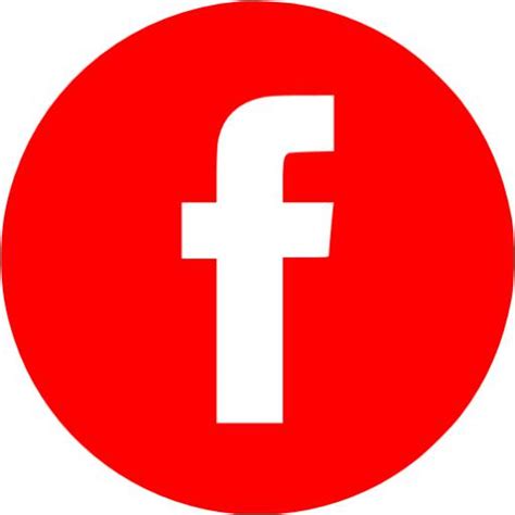 Red facebook 4 icon - Free red social icons