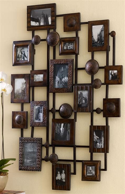 Rustic Home Decorating Design Ideas | Log Home Ideas | Metal wall art decor, Collage frames ...