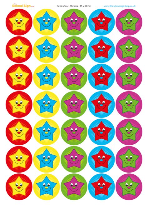 Stars Sticker Sheet Free Download - Free For Schools