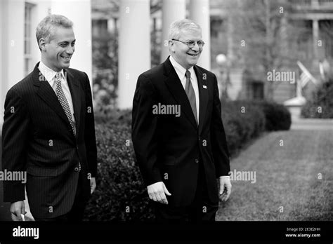 White house chief of staff rahm emanuel Black and White Stock Photos & Images - Alamy