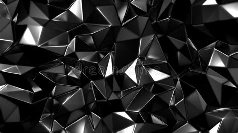 Black Crystal Background With Triangles. 3d Illustration, 3d Rendering Stock Illustration ...