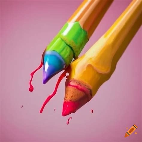 Abstract art of melting crayons on Craiyon