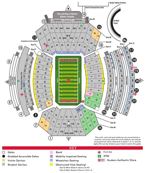 Nebraska Football Memorial Stadium Seating Chart | Elcho Table