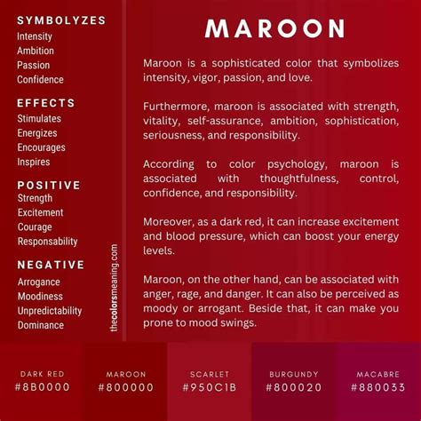 Meaning of the Color Maroon and Its Symbolism (+70 Colors)