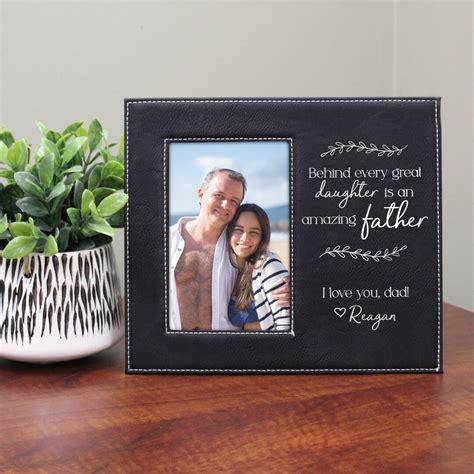 Father Daughter Picture Frame Behind Every Daughter is Amazing Dad Frame Father's Day Gift From ...