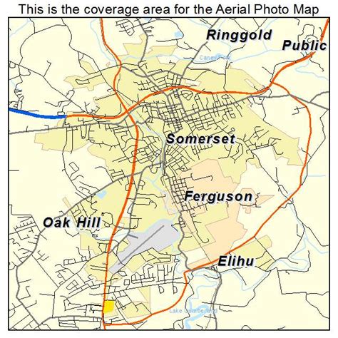 Aerial Photography Map of Somerset, KY Kentucky